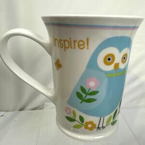 Inspire owl coffee mug by Open Road Brand.